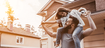 Open-Account-Term-Deposit-365X170 Father and daughter outside their home