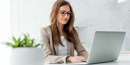 Professional woman on laptop