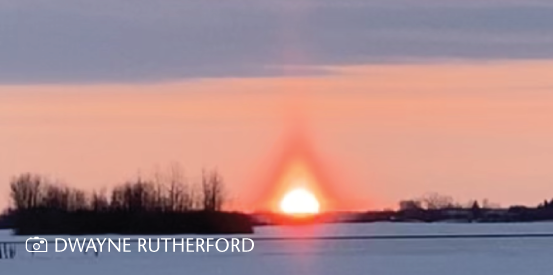 WINTER SUNSET IN A FIELD: PHOTO CREDIT DWAYNE RUTHERFORD