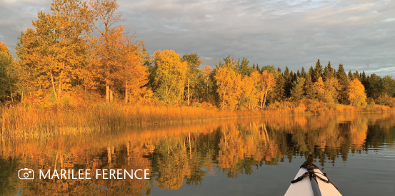 2Cardwidget 553X275 Jumbolake Marileeference Autumn day on Kayak at Jumbo Lake; Photo Credit: Marilee Ference