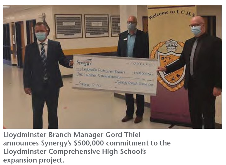 Synergy Credit Union donation to LCHS