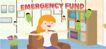jen sitting on couch - emergency fund