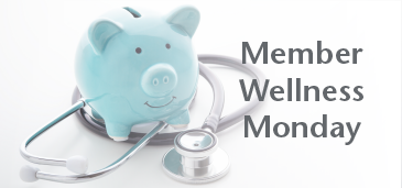 Member Wellness Monday: piggy bank with stethoscope 