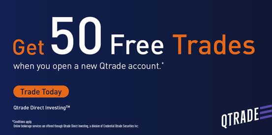 QDI Summer Campaign 553X275 Qtrade get 50 free trades