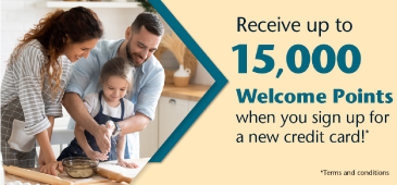 2023 Welcome Points 365X170 Set 1 ENG Syncolours Photo of family baking - Receive up to 15,000 Welcome Points