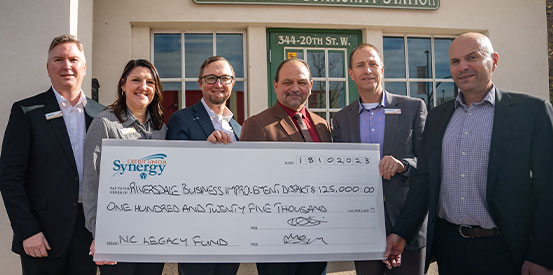 Synergy CU presentation of $125,000 to Riversdale Business Improvement District