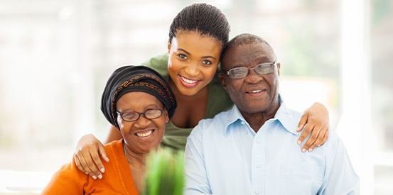 Happy African-American family